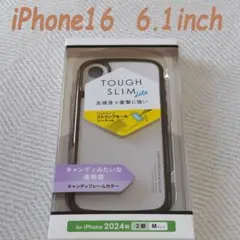 iPhone 16 ケース カバー TOUGH SLIM LITEクリアブラウン