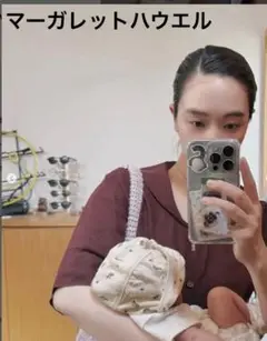 3万　マーガレットハウエル リネン　シャツ　セーラー　リネン　麻　1　ボルドー