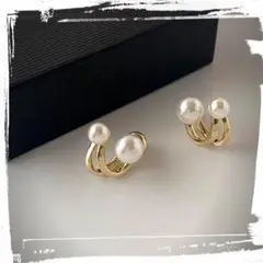 309☆大人気商品☆春色 パール ゴールド☆可愛いピアス