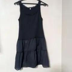 美品　無印良品　ノースリーブワンピース Mサイズ 黒