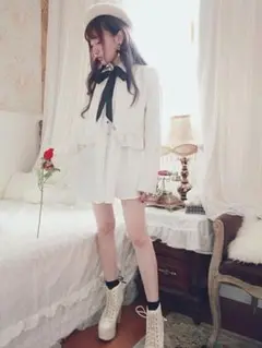 ♡bobon21♡ボボンニジュウイチ♡フェイクレザージャケット♡ホワイト♡