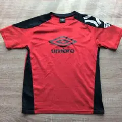 【8/7まで期間限定】umbro　赤黒 Vネック Tシャツ 160