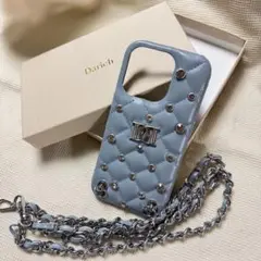 Darich キルティングビジューiPhone15proケース
