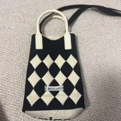 amicom ダイヤモンドパターン ショルダーバッグ