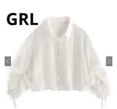 GRL ワッシャーシアードロストスリーブシャツ dk1157