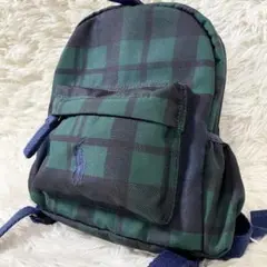 美品　POLO RALPH LAUREN リュック　キッズ　チェック ビッグポロ