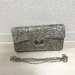 スパンコール　パーティーバッグ　二次会バッグ　美品