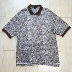 90s-00s NIKE GOLF ナイキゴルフ 総柄 ポロシャツ M