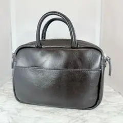 TIDWAY　ショルダーバッグ　2WAY ブラック 黒ミニボストン 日本製 本革