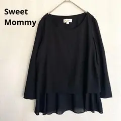スウィートマミー トップス ブラック M マタニティ 授乳服