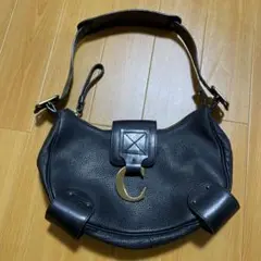 Chloe 三日月チェーン C金具 ショルダーバッグ レザーバッグ ブラック