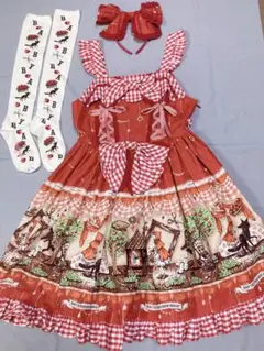 ロリィタ ロリータ JSK 赤ずきん カチューシャ ソックス セット BABY