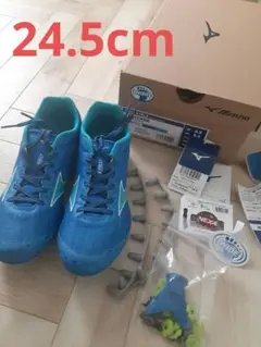 Mizuno スパイクシューズ 24.5cm 青