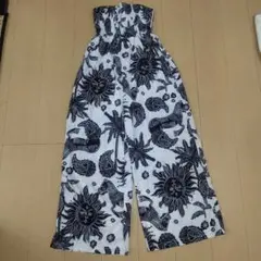 ★ノーブランド 総柄ベアオールインワン ワンピース★