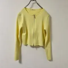 ドロワット ロートレアモン　ダブルZIPカーディガン　イエロー