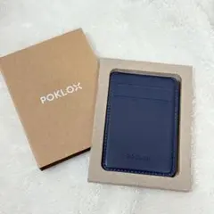 iPhoneウォレット用 スタンド付き マグネットウォレット ネイビーブルー