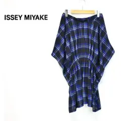 ★ISSEY MIYAKE イッセイミヤケ★ チェック柄 変形スカート