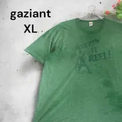【一点物】gaziant 輸入古着 Tシャツ グリーン フィッシング XL 希少