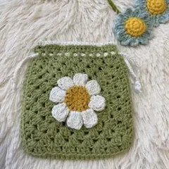 フラワーポーチ｜巾着｜ハンドメイド