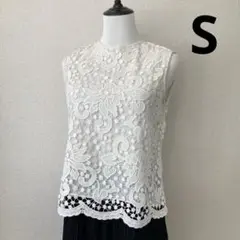 タグ付き【NOVESPAZIO】ノースリーブ レース トップス シャツ ブラウス