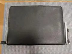 HP Spectre レザークラッチバッグ (ブラック)