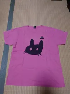 ①　グラニフ　ウサギイラスト ピンク Tシャツ