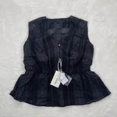 新品　24年 BLACK BY MOUSSY sheer check tops