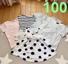 プティマイン　Tシャツ 半袖 カットソー　100 5点セット