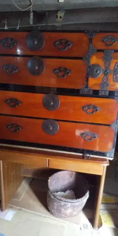 2段重ね 欅 米沢箪笥 衣装箪笥 時代箪笥 和箪笥