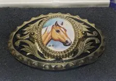 ベルトバックル　バックル　馬　ホース　ケース付き　HORSE