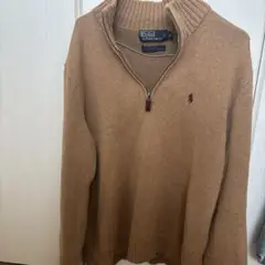 Polo by Ralph Lauren ブラウン ジップアップセーター