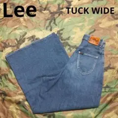 Lee HERITAGE　ハイウェスト タックワイド デニムパンツ ストレッチ