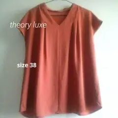 theory luxe 柿色 半袖 38 秋色 美品 手洗い可