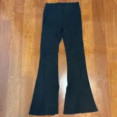 EMODA ブラック フレアパンツ スリット入り