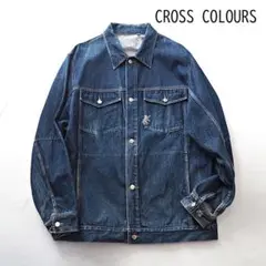 90s USA製 CROSS COLOURS クロスカラーズ コーチ ジャケット 90s USA製 CROSS COLOURS クロスカラーズ コーチ ジャケット