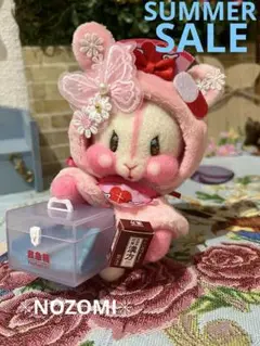 羊毛フェルト★縫いぐるみʕ•ᴥ•ʔナースうさぎ♫ピンク