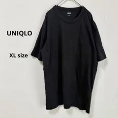 ユニクロ　UNIQLO クルーネックTシャツ　XL ブラック　半袖　大きいサイズ