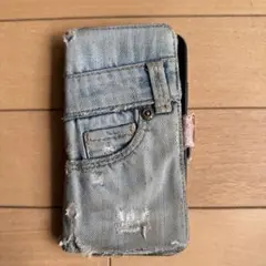 iPhone11pro max用スマホケースTRIDENTユーズド仕上げデニム