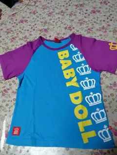BABY DOLL Tシャツ 青/紫 100%綿140