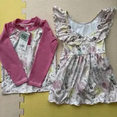 プリンセス柄水着セット 100cm