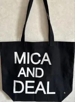 MICA&DEAL ロゴトートバッグ ブラック