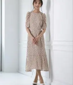 トロワズィエムチャコ　ドット柄ワンピース