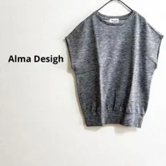 a925【アルマデザイン】フレンチスリーブルーズカジュアル大人フェミニンシンプル
