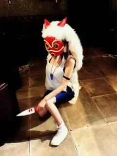 もののけ姫　ジブリ　コスプレ　アシタカ　ハロウィン バーバラ＆ディラン、ジブリ映画『もののけ姫』のアシタカとサン