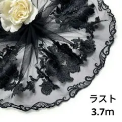 #3246番　チュールレース　刺繍　3.7ｍ