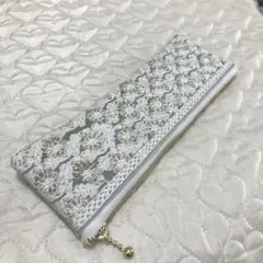 インド刺繍リボン　ペンケース　ポーチ