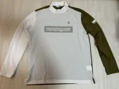 munsingwear 長袖シャツ ホワイト/オリーブ