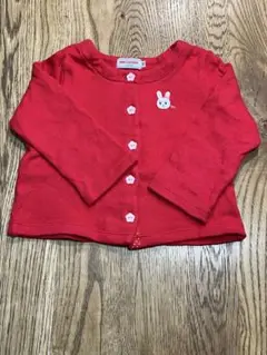 MIKI HOUSE 赤いカーディガン 90cm