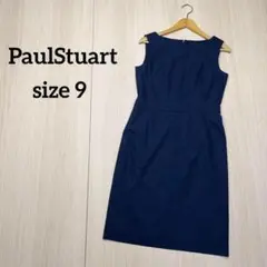● Paul Stuart NEW YORK ノースリーブ　ワンピース　紺