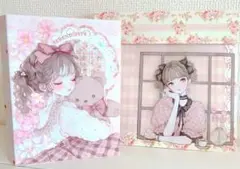 おすそ分けファイル ガーリー 女の子 小花柄 いちご コラージュ素材